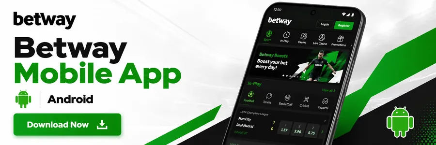 Betway mobile experience on Android