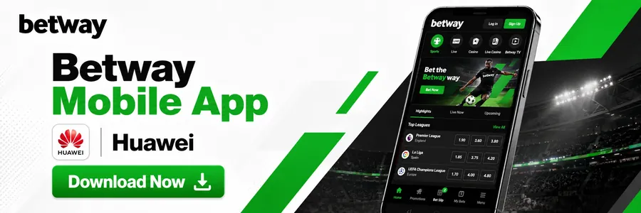 Betway mobile experience on Huawei